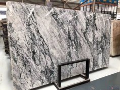 Violet white green marble